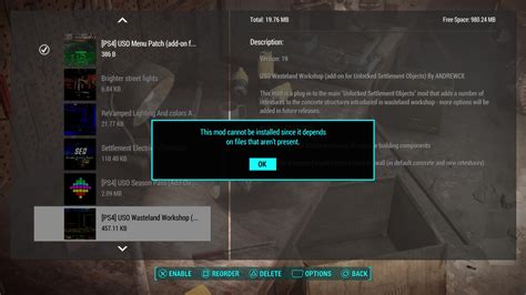 fallout 4 mod cannot be installed|More.